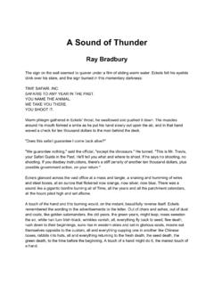 A Sound of Thunder - Stony Brook University