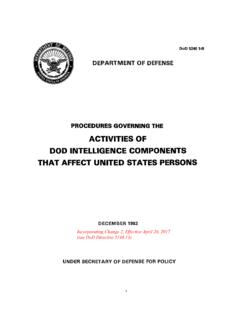 ACTIVITIES OF DOD INTELLIGENCE COMPONENTS THAT …