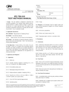 IPC-TM-650 TEST METHODS MANUAL