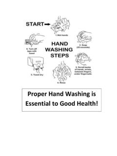 Proper Hand Washing is Essential to Good Health!