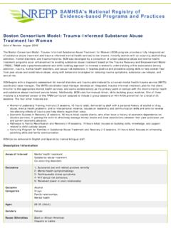 Boston Consortium Model: Trauma -Informed …