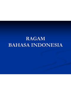 RAGAM BAHASA INDONESIA - UNY