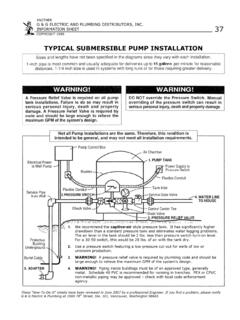 TYPICAL SUBMERSIBLE PUMP INSTALLATION