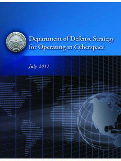 DoD Strategy for Operating in Cyberspace - NIST