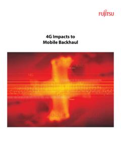 4G Impacts to Mobile Backhaul - Fujitsu