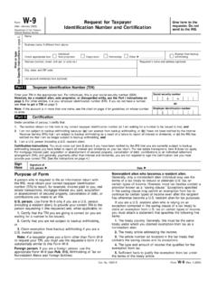 Form W-9 Request for Taxpayer - At
