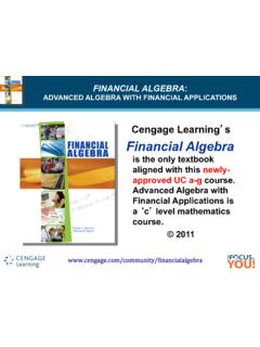 Financial Algebra - Cengage