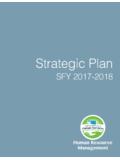 Strategic Plan SFY 2017 - 2018 Human Resource Management