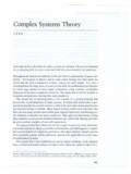Complex Systems Theory - Stephen Wolfram
