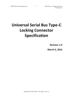 Universal Serial Bus Type-C Locking Connector Specification