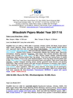 Mitsubishi Pajero Model Year 2017/18 - icbdubai.com