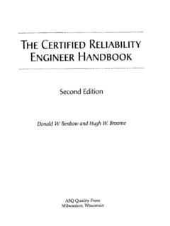 The certified reliability engineer handbook - GBV