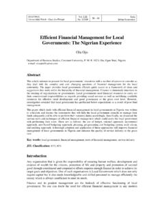 Efficient Financial Management for Local …