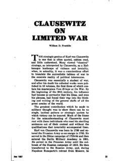 CLAUSEWITZ ON