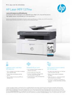 Print, copy, scan, fax and wireless HP Laser MFP 137fnw