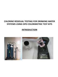 Chlorine Testing DPD Method - Hawaii Department of Health