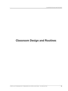 Classroom Design and Routines