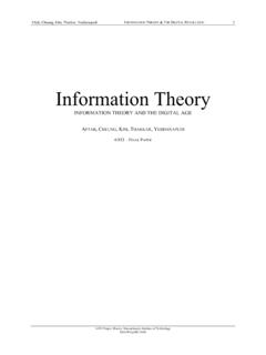 Information Theory - Massachusetts Institute of Technology
