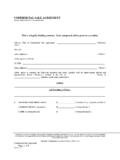 COMMERCIAL SALE AGREEMENT