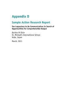 Sample Action Research Report