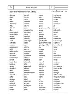 Liste aller Adverbien von A bis Z