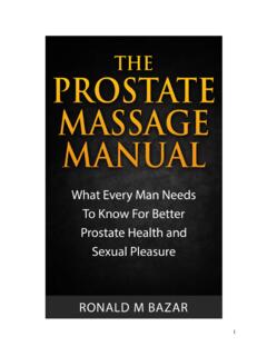 The Prostate Massage Manual - Natural Prostate