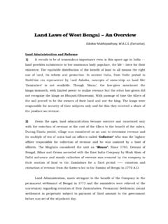 Land Laws of West Bengal – An Overview - …