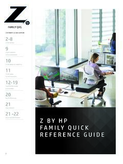 21 -22 Z BY HP FAMILY QUICK REFERENCE GUIDE