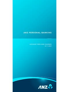 Anz Personal Banking Account Fees and Charges 01.11