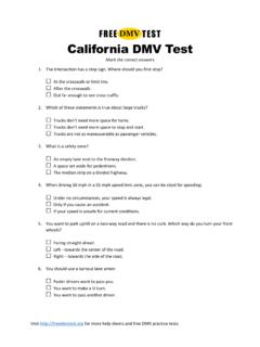 California DMV Test