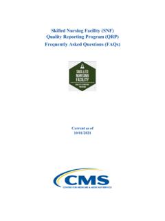 Skilled Nursing Facility (SNF) Quality Reporting Program ...
