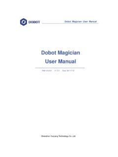 Dobot Magician User Manual - G&#233;n&#233;ration Robots
