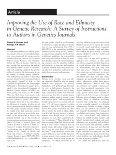 Improving the Use of Race and Ethnicity in Genetic ...