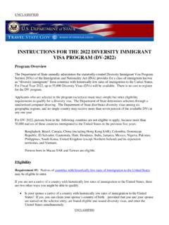 INSTRUCTIONS FOR THE 2022 DIVERSITY IMMIGRANT VISA …