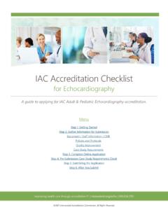 IAC Echocardiography Accreditation Checklist