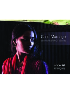 Child Marriage - UNICEF DATA