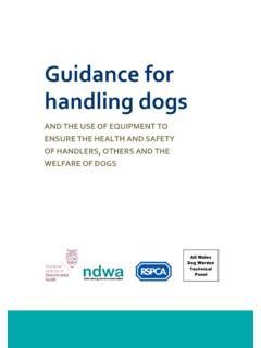Guidance for handling dogs final - NDWA