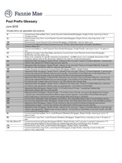Pool Prefix Glossary - Fannie Mae