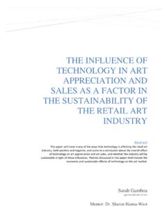 The Influence of Technology in Art Appreciation and Sales as …