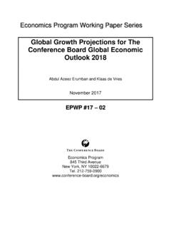 Global Growth Projections for The Conference Board Global ...