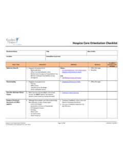 Hospice Core Orientation Checklist - Amazon S3