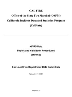 CAL FIRE Office of the State Fire Marshal (OSFM ...