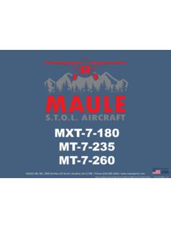 MXT-7-180 MT-7-235 MT-7-260 - Maule Air