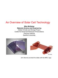An Overview of Solar Cell Technology - Stanford University
