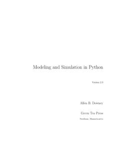 Modeling and Simulation in Python - Green Tea Press