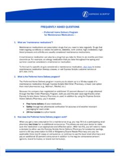 FREQUENTLY ASKED QUESTIONS - Express Scripts