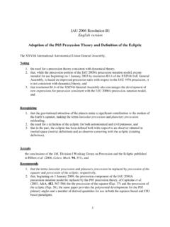 IAU 2006 Resolution B1 English version Adoption of the P03 ...