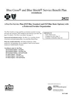 A Fee-For-Service Plan (FEP Blue Standard and FEP Blue ...