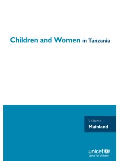 Children and Women in Tanzania - UNICEF
