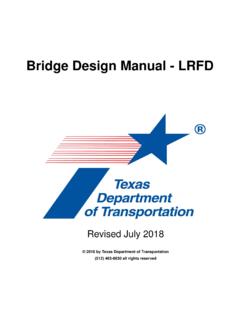 Bridge Design Manual - LRFD (LRF)